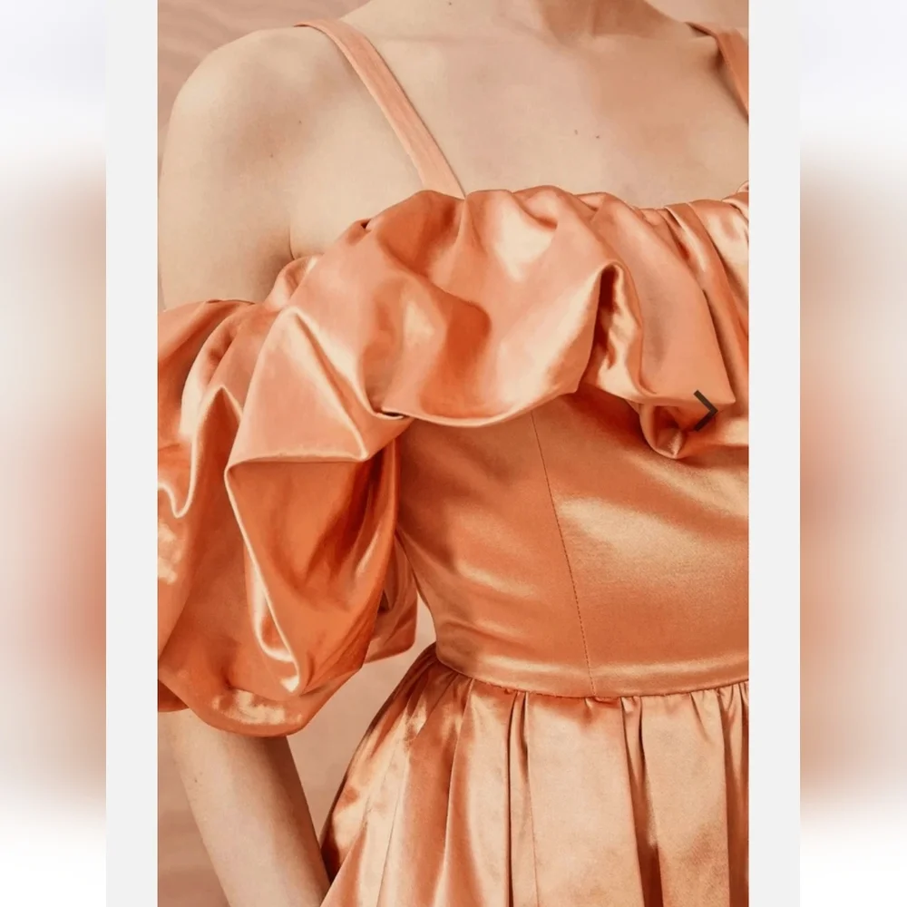 NWOT. Ulla Johnson | Lelita Dress Copper Gold - Picture 3 of 6